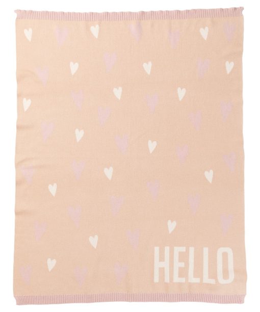 Hello Baby Hearts Baby Blanket